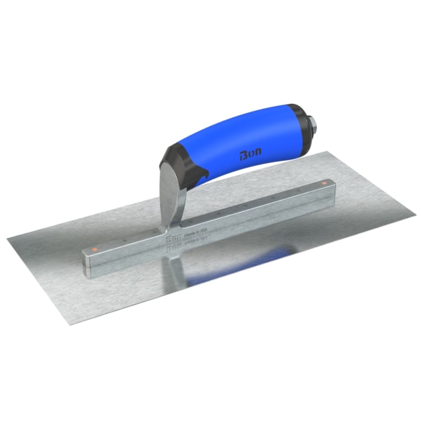 Steel City Trowels By Bon Finish Trowel, Square, Razor Stainless, 12 X 5, Comfort Grip 67-307 - main